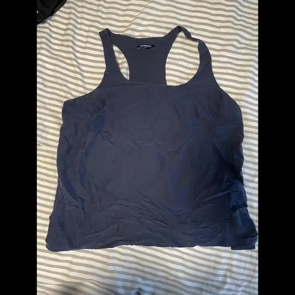 Express Women's Navy Blue Racerback Top - Large - Picture 1 of 4